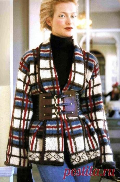 Жакет в клетку