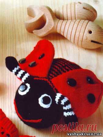 Божья коровка (спицами) - Схемы вязания спицами - ВЯЗАНИЕ СПИЦАМИ, КРЮЧКОМ - Бесплатные схемы вышивки крестиком