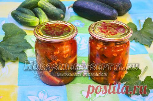 Огурцы с кабачками на зиму