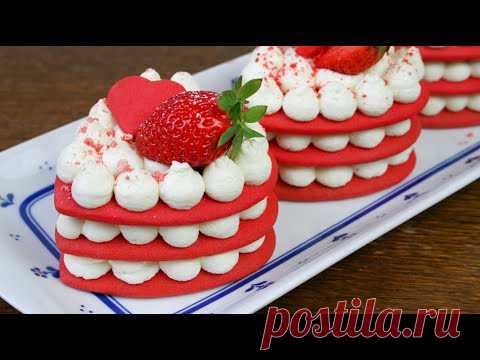 ПРОСТОЙ И ЭФФЕКТНЫЙ ДЕСЕРТ НА ДЕНЬ ВЛЮБЛЕННЫХ ♥Десерт на день святого Валентина♥Пирожные сердечки.