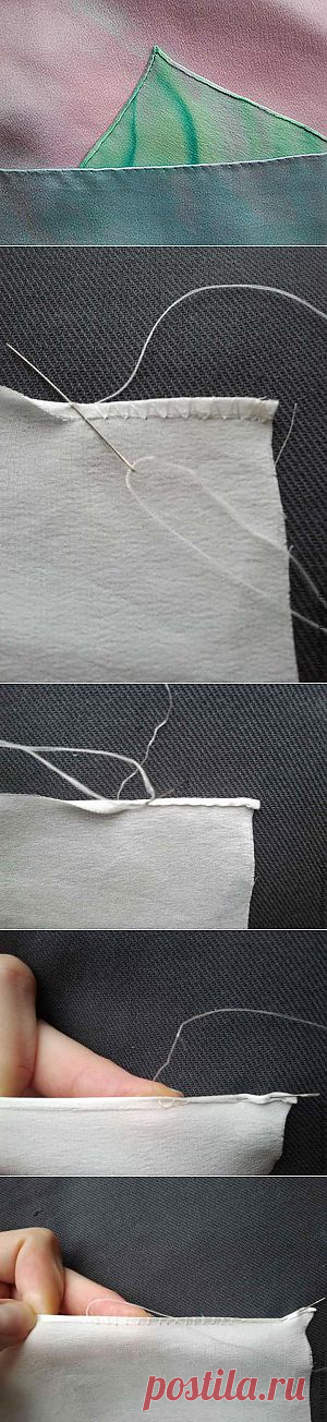 Обработка края шелкового платка. - Ярмарка Мастеров - ручная работа, handmade
