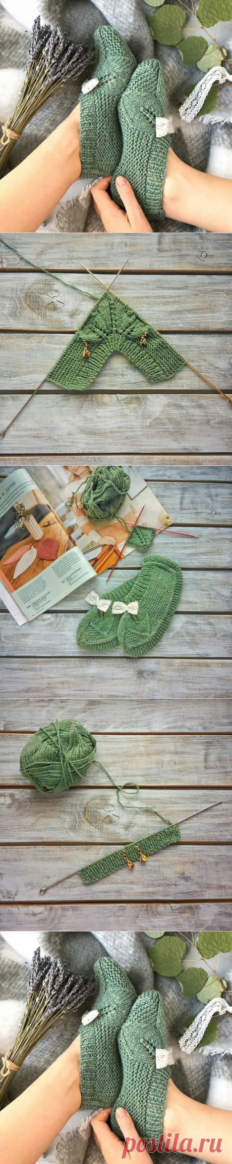 КАК СВЯЗАТЬ СПИЦАМИ СЛЕДКИ “ЛИСТИКИ” (Вязание спицами) – Журнал Вдохновение Рукодельницы