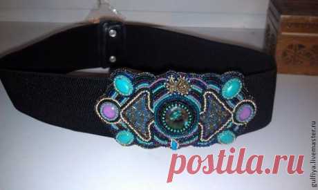 Процесс изготовления пояса-резинки со съёмным вышитым элементом - Ярмарка Мастеров - ручная работа, handmade