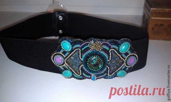 Процесс изготовления пояса-резинки со съёмным вышитым элементом - Ярмарка Мастеров - ручная работа, handmade