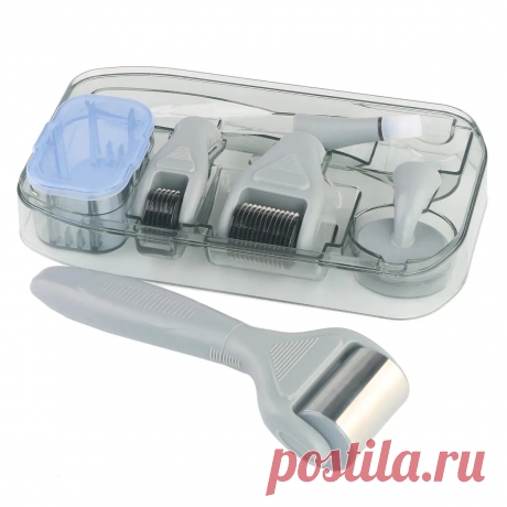 6 in1 derma titanium roller kit micro needle therapy massage Sale - Banggood.com