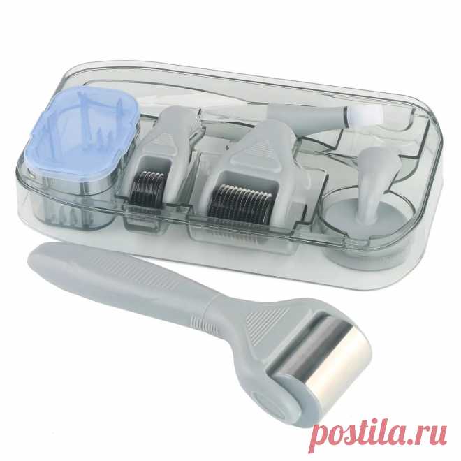 6 in1 derma titanium roller kit micro needle therapy massage Sale - Banggood.com