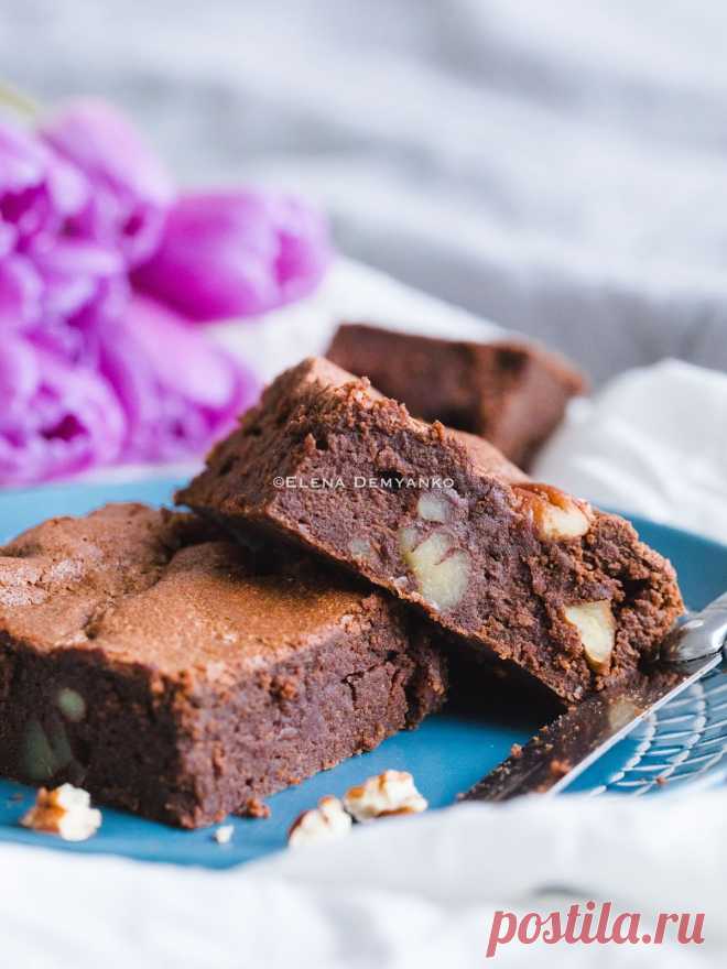 Elena Demyanko: Бархатный брауни с пеканом / Velvet pecan brownies