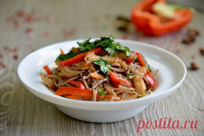 15 простых рецептов лапши вок с курицей