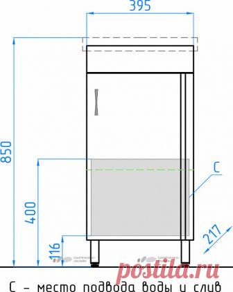 Тумба с раковиной Style Line Эко Стандарт №1 40 белая купить в магазине Сантехника-онлайн.Ру