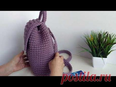 МК Рюкзак из трикотажной пряжи| ПРИВЕТСТВИЕ | PALITRA_TPV
