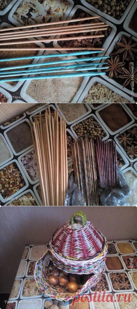 Клеим трубочки из газет по-новому. | Страна Мастеров