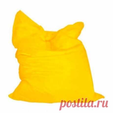 Бескаркасный жёлтый мат из велюра