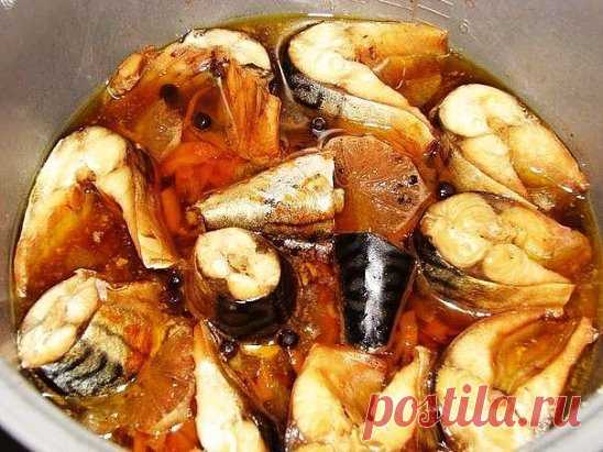 Тушеная скумбрия