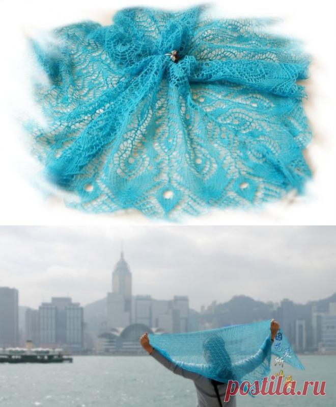 шаль Павлиньи перья.