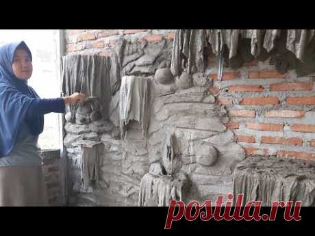 Membuat pot bunga pada dinding relief