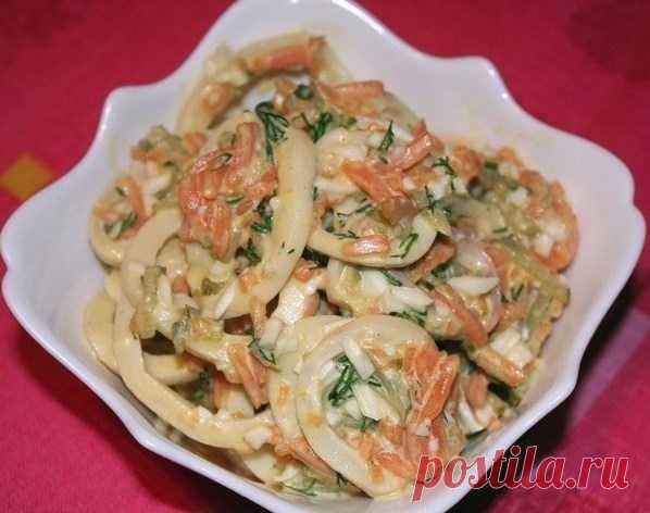 Cалат с кальмарами 