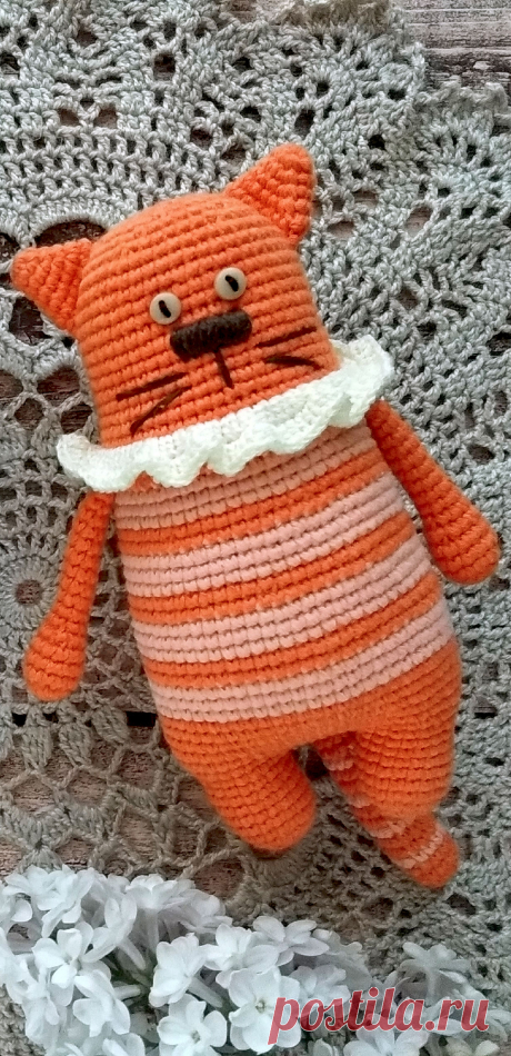 PDF Толстый кот крючком. FREE crochet pattern; Аmigurumi animal patterns. Амигуруми схемы и описания на русском. Вязаные игрушки и поделки своими руками #amimore - котик, котёнок, кот, кошечка, кошка.