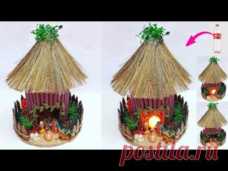 How to make a Christmas Crib/DIY Nativity Scene with plastic bottle |Christmas crib making ideas