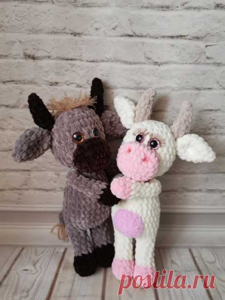 PDF Бычок Гаврюша крючком. FREE crochet pattern; Аmigurumi animal patterns. Амигуруми схемы и описания на русском. Вязаные игрушки и поделки своими руками #amimore - корова, коровка, телёнок, плюшевый бык, бычок из плюшевой пряжи.