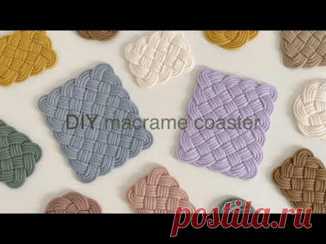 DIY | macrame teapot coaster saucer mat celtic knot | 마크라메 티포트 코스터 매트 냄비 받침 - YouTube