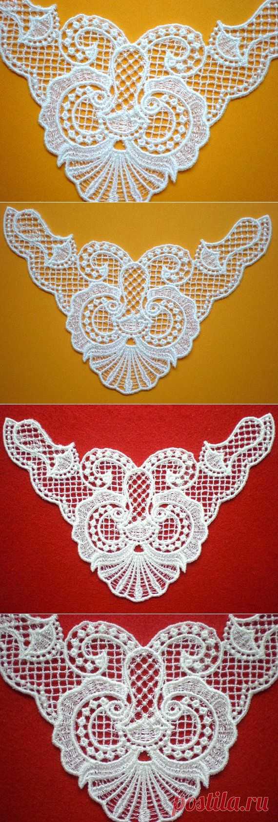 Embroidered Neckline Lace Lace Collar by ElsieMichelleDesigns