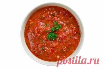 Острая аджика из помидоров с яблоками и чесноком на зиму — Домашняя кулинария