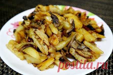 10 рецептов очень вкусной картошки с грибами на сковороде