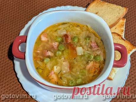 Суп с ветчиной и овощами по-испански. Рецепт с фото Вкусный суп можно сварить и без мясного бульона. Есть кусочек ветчины или колбасы, немного овощей и через полчаса будет готов чудесный овощной суп по-испански. Почему по-испански? Вероятно, потому, что принцип испанской кухни - готовить всё быстро, смешивая разные продукты, что называется, в одном горшке. Продукты в рецепте рассчитаны на 4 порции.



