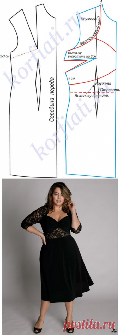 Вечернее платье для полных