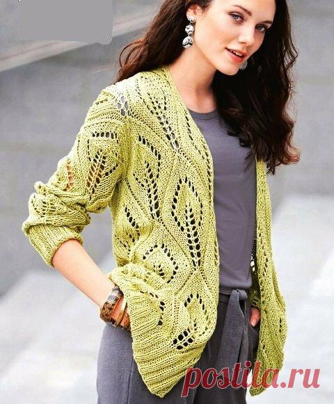 ЖАКЕТЫ спицами. Описание и схемы. | Вяжем интересные проекты | Яндекс Дзен
