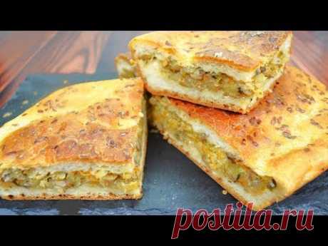 Постный заливной пирог с капустой и грибами - идеальный рецепт