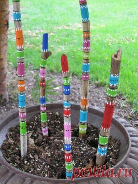 Когда материал для творчества буквально валяется под ногами. 15 эффектных поделок из обычных палок. | Дачная фанатка | Яндекс Дзен