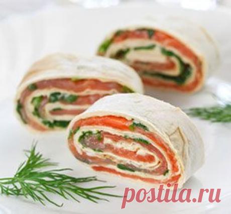 Рулетики из лаваша с рыбой - рецепт и отзывы / Меню недели