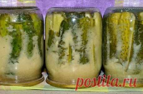 Почему-то именно этот рецепт огурчиков в маринаде обожаем всеми. Ведь для него мы берем не простой маринад, а горчичный. Это придает корнеплодам пикантный и насыщенный с остринкой вкус. Для такого рецепта подойдут любые огурцы, и некондиционные в том числе: корявые, переросшие, разнокалиберные, все те, которые в целом виде в банке не выглядят красиво. Этот рецепт предполагает очистку и нарезание плодов на ломтики.