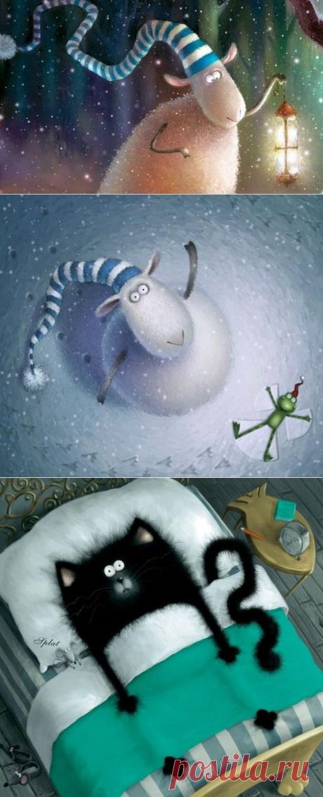 Милые овечки, черные коты