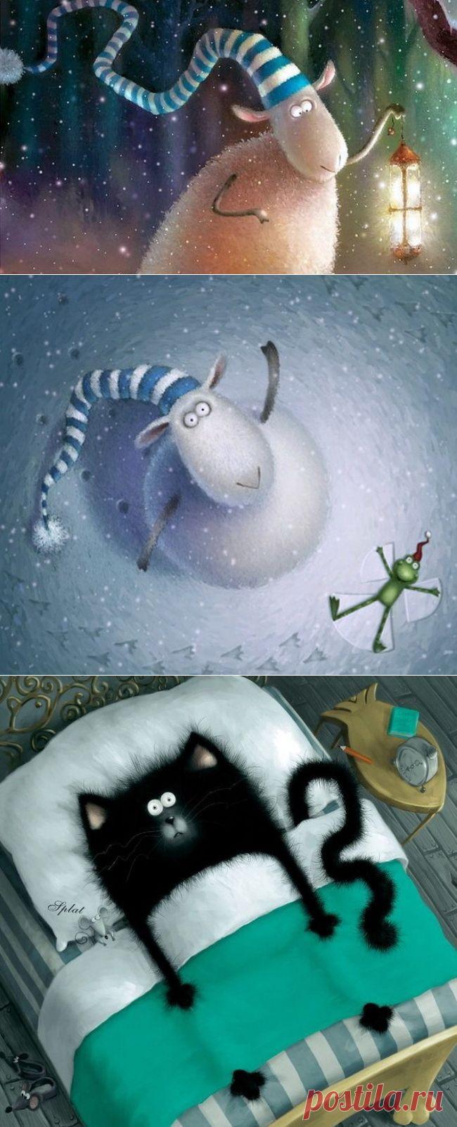 Милые овечки, черные коты