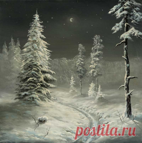 ХУДОЖНИК СТАС ПОБЫТОВ - Рождественская ель.