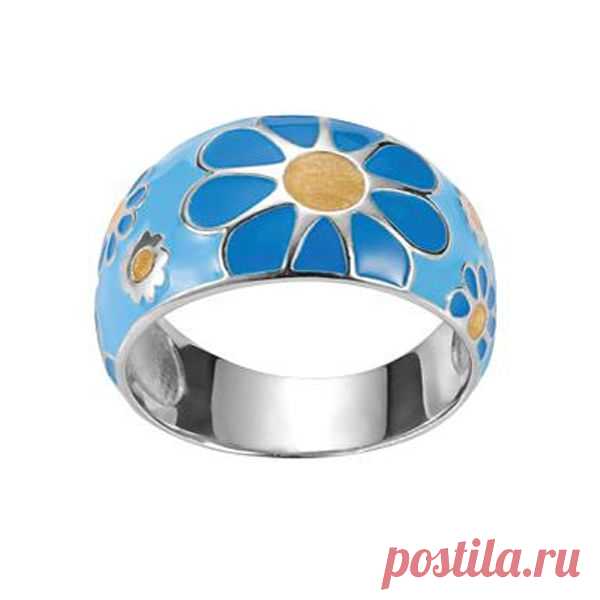 Серебряное кольцо Самородок с эмалью - Женские украшения