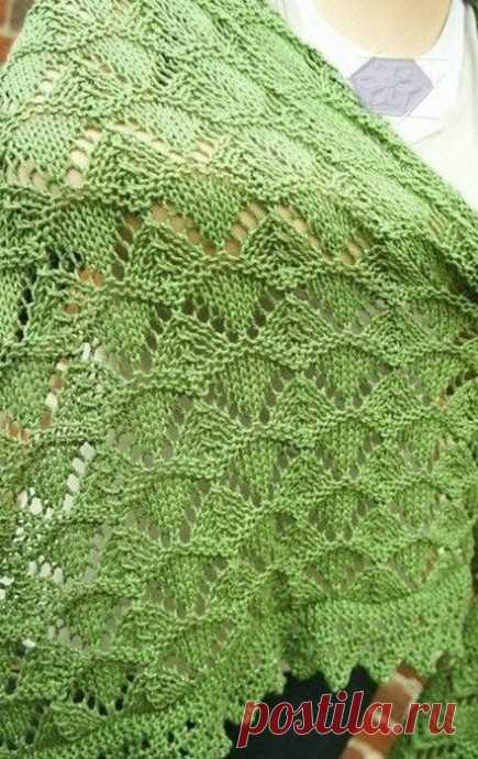 Красивый узор спицами