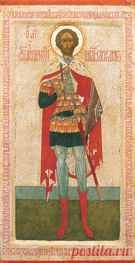 Saatchi Art: Icon Of The Saint Grand Prince The Pious Alexander Nevsky (portrayed wearing rich clothes and attired as a warrior on  pale yellow background color) Painting by Aleksey Kudlay. Купить икону - https://www.saatchiart.com/kudlayiconpaintings
 #Кудлай #купитьикону #икона #icon #saatchiart #kudlay #art #искусство #painting #живопись