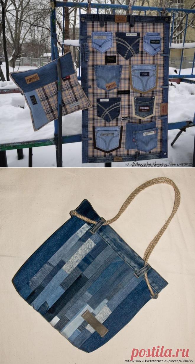 Джинсовая красота от мастериц-лоскутниц.