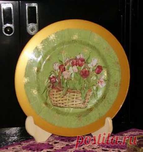 Тарелка с рисовой бумагой. - Декупаж - Рукоделие и творчество - Каталог статей - Рукоделие-мое хобби