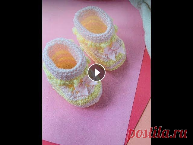 Пинетки крючком. Пинетки - конфетки. Простые пинетки крючком. Пинетки крючком. Простые пинетки крючком. Пинетки - конфетки. Модель пинеток рассчитана на возраст ребёнка до 6 мес. Для вязания Вам необходимо: два ц...