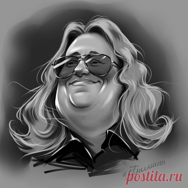Александр Градский дружеский шарж по фото. По ссылке с картнки на моём Инстаграм каждый день новые рисунки