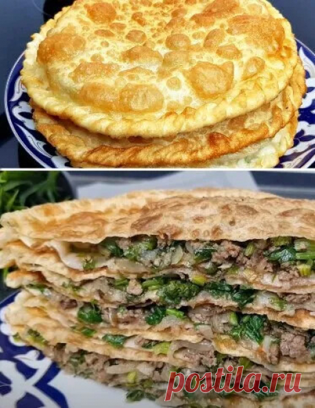 Мука, вода и начинка с секретом. Вкуснее всяких чебуреков: обалденные лепешки на сковороде
Ингредиенты:
мука, 300 г;
соль, 1 ч.л;
сахар, 0.5 ч.л;
кипяток, 200 мл;
масло растительное, 50 мл;
лук, 1 – 2 шт;
фарш, 230 г;
соль, перец, специи;
шпинат, укроп, петрушка, лук зеленый.

Готовим:
Муку просеиваем и смешиваем с солью и сахаром.
Вливаем в муку кипяток и вымешиваем массу сначала лопаткой, а когда она остынет, вымешиваем руками. Тесто будет мягким и эластичным, накрываем ...