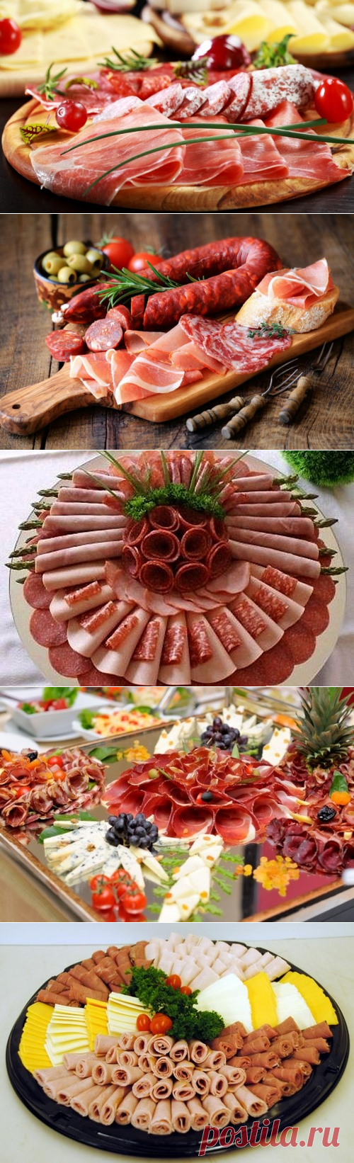 Красивая мясная нарезка на праздничный стол - фото идеи, оформление мясной нарезки