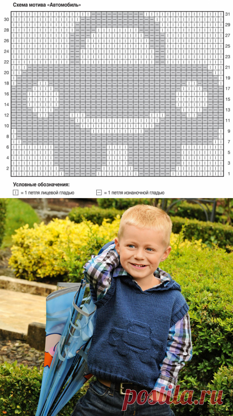 Жилет с капюшоном - схема вязания спицами. Вяжем Жилеты на Verena.ru