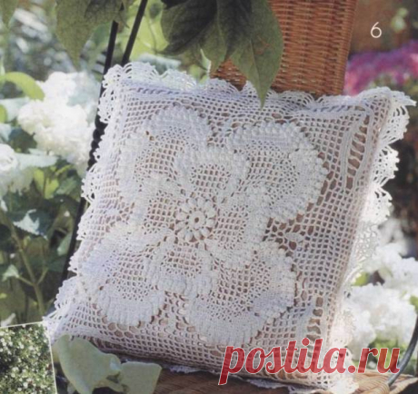 Подушка с цветком - Подушки - Вязание для дома - Каталог статей - Md.Crochet