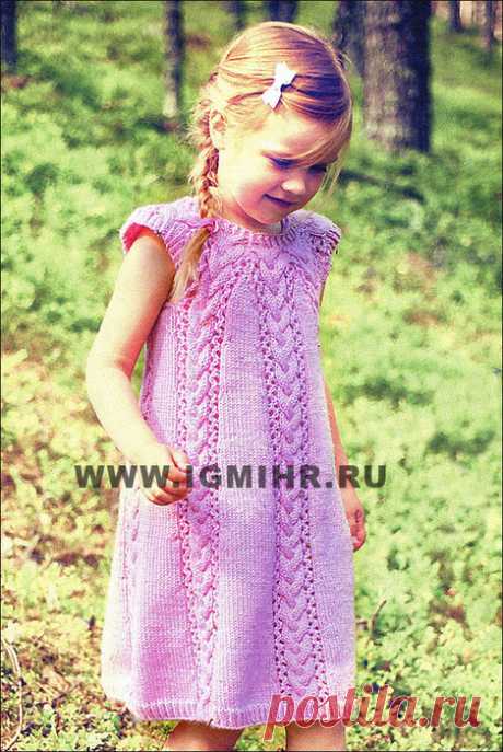 Платье для девочки (единым полотном)