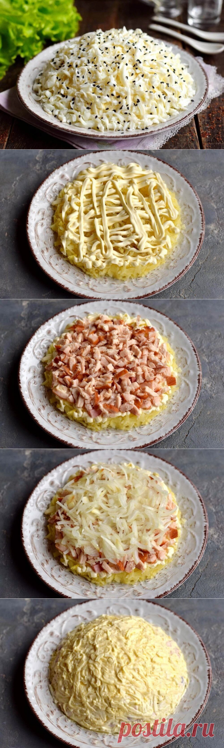 Зимний салат "Первый снежок" - сытный салат для любого повода | Tasty Life | Пульс Mail.ru